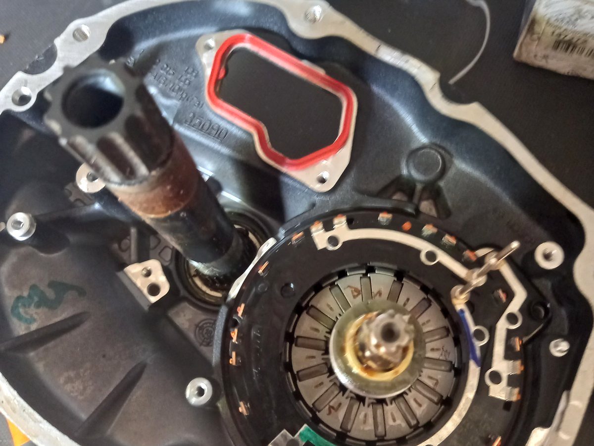 Intérieur d'un carter de moteur de vélo électrique